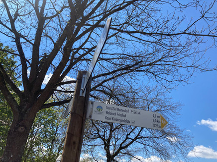 Signpost along the route